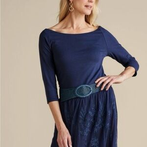 Soft Surroundings Navy Dressy Skirt(lg) NWT